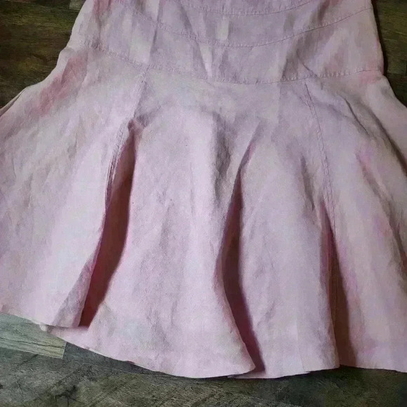 100% Linen Pink Island Company Skirt Size Small - Picture 3 of 7